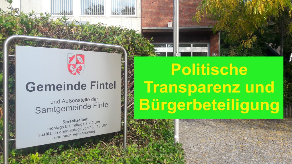 Antrag: Politische Transparenz und Bürgerbeteiligung