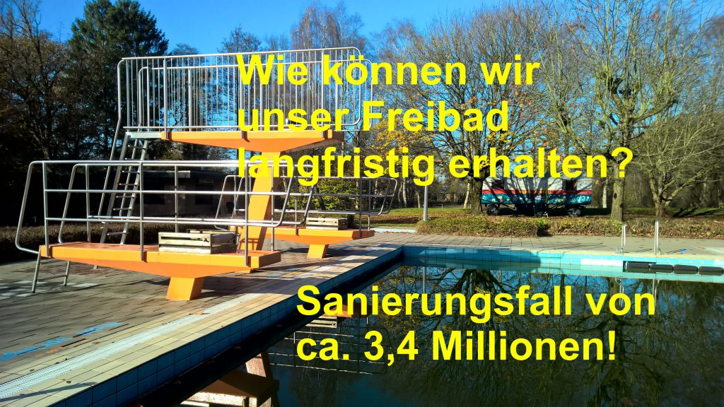 Bürgermeister, CDU und SPD verweigern Diskussion über den langfristigen Erhalt des Finteler Freibades