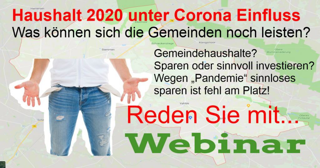 Gemeinden in Not! Finanzen in Zeiten von Corona?