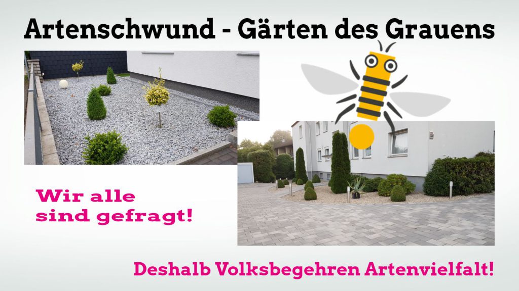 Gärten des Grauens – auch “Private” können (müssen)  Arten schützen!